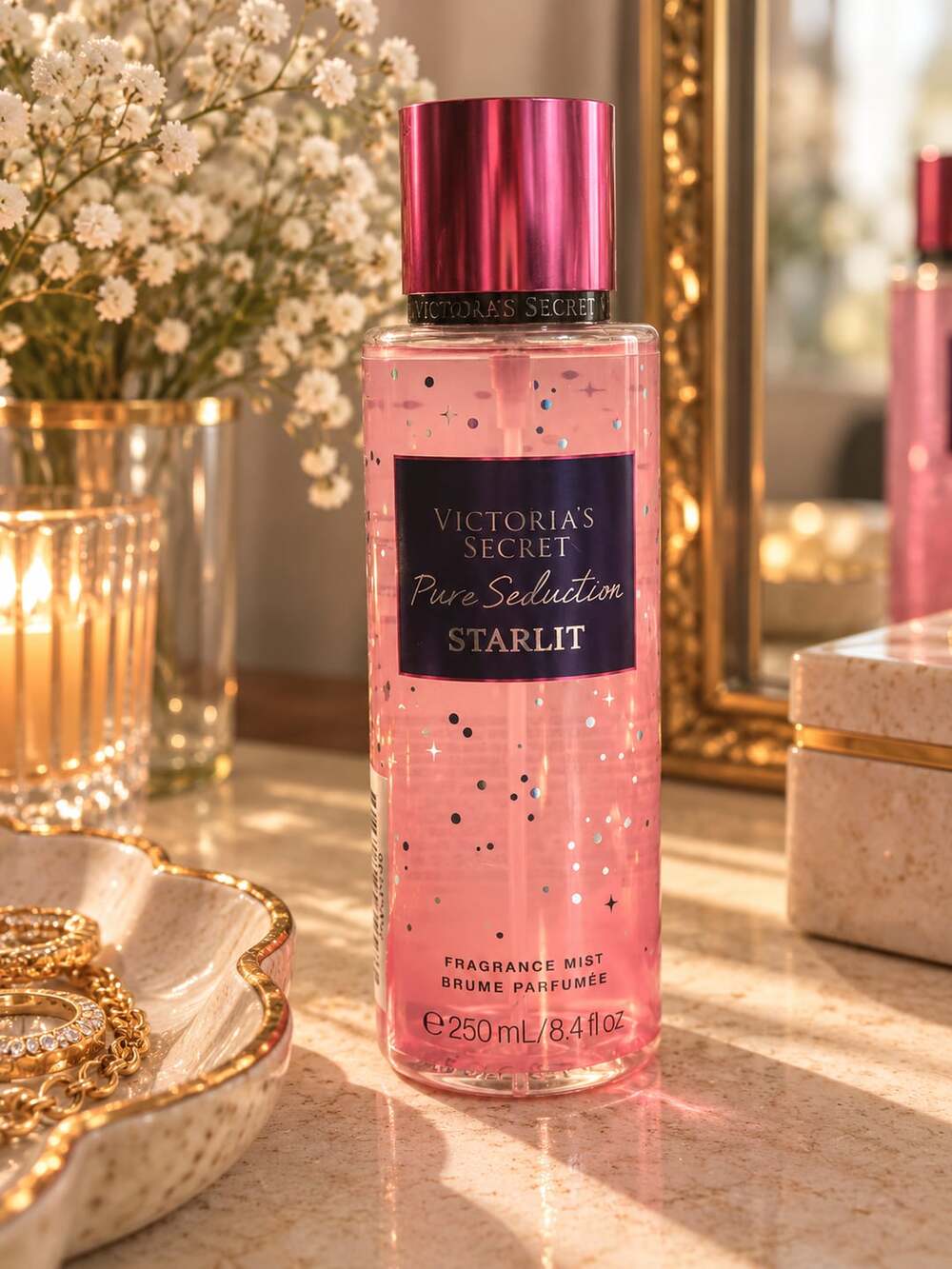 Victoria's Secret Pure Seduction Starlit Fragrance Mist 8.4 Fl Oz